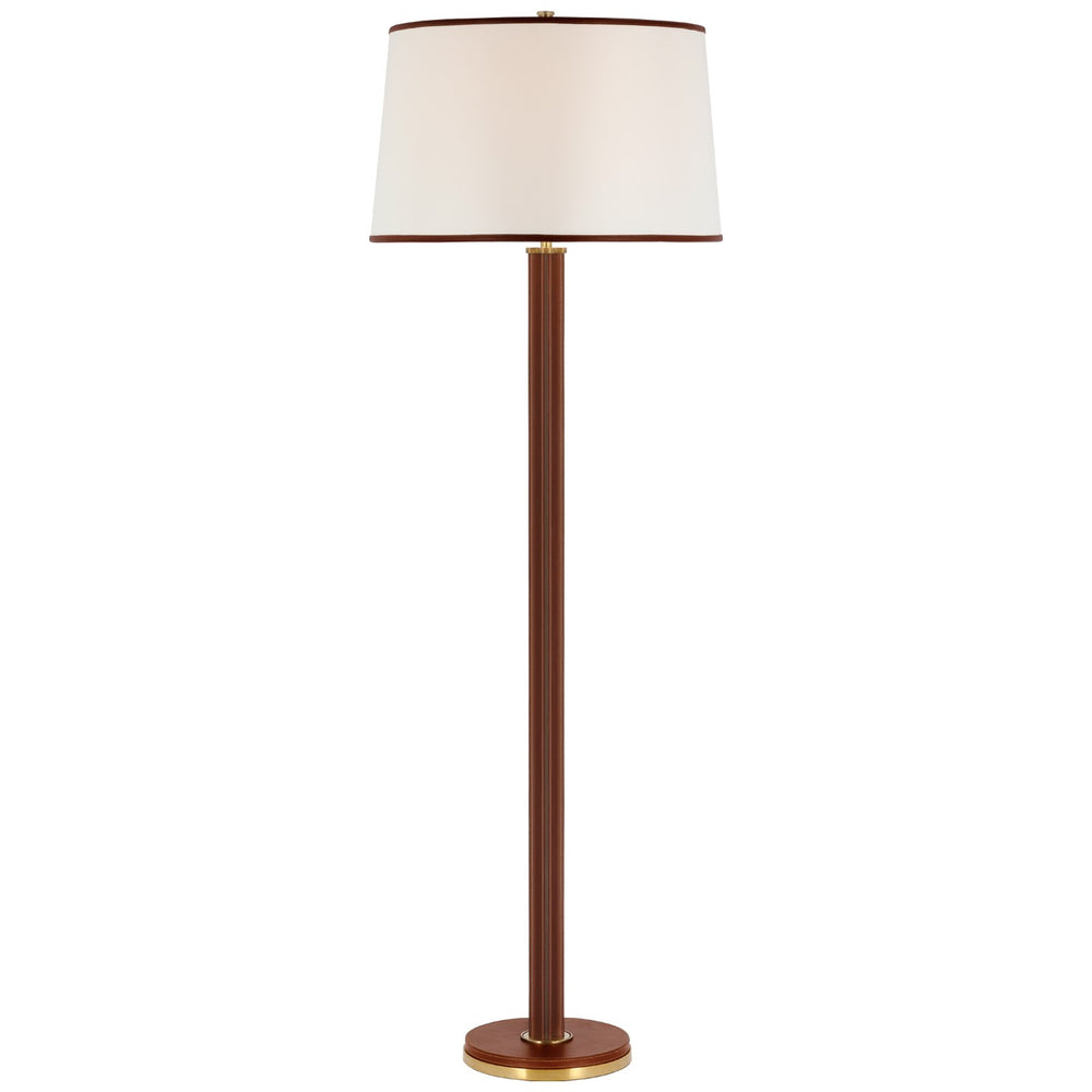 Ralph Lauren Canada - LED Floor Lamp - Riley - Natural Brass and Saddle Leather- Union Lighting Luminaires Decor