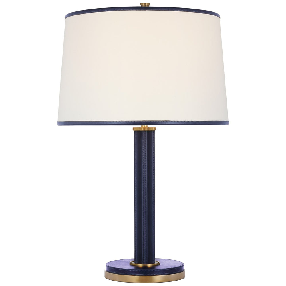 Ralph Lauren Canada - LED Table Lamp - Riley - Natural Brass and Navy- Union Lighting Luminaires Decor