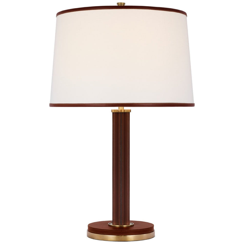 Ralph Lauren Canada - LED Table Lamp - Riley - Natural Brass and Saddle Leather- Union Lighting Luminaires Decor