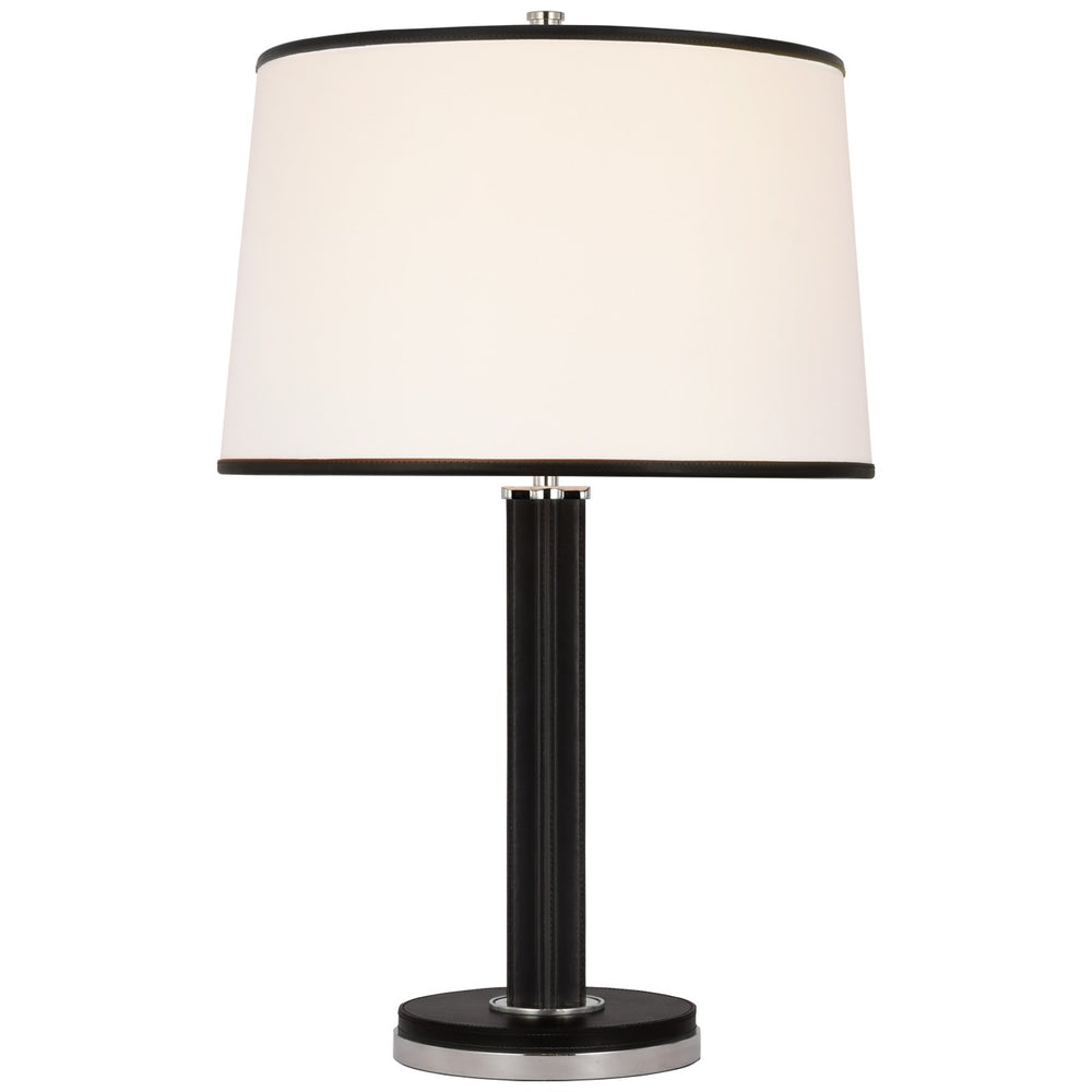 Ralph Lauren Canada - LED Table Lamp - Riley - Polished Nickel and Chocolate Leather- Union Lighting Luminaires Decor