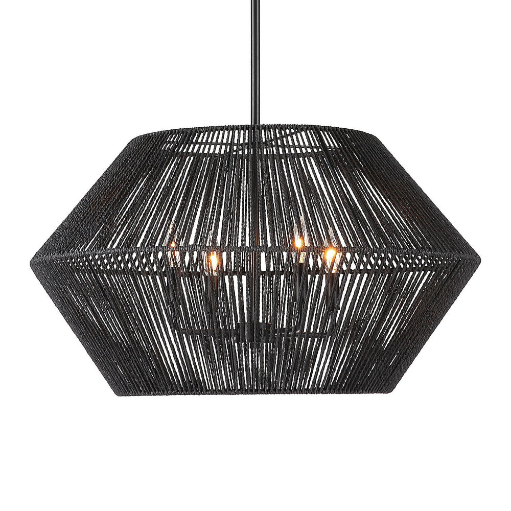 Uttermost - Four Light Pendant - Suva - Matte Black- Union Lighting Luminaires Decor