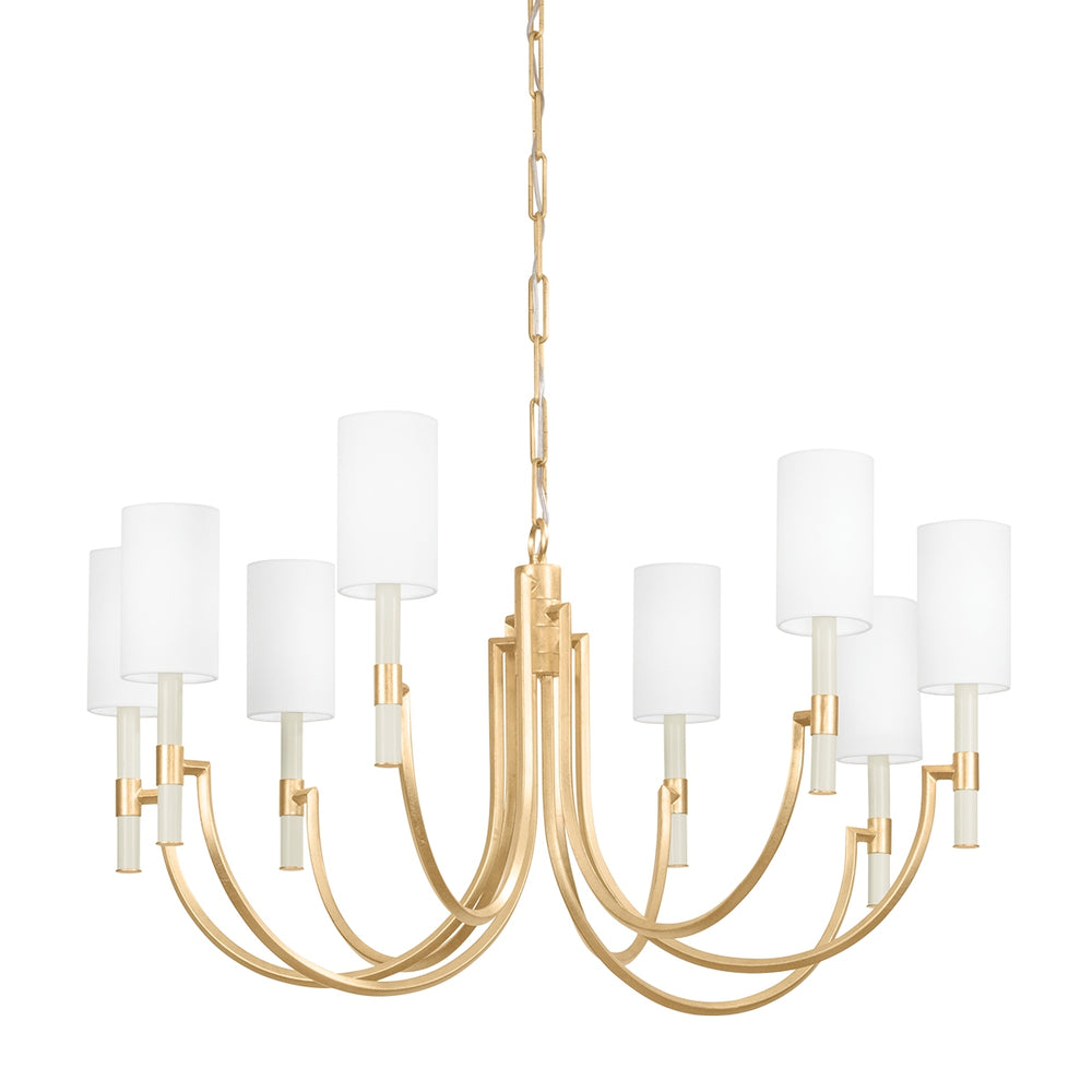 Troy Lighting Canada - Eight Light Chandelier - Gustine - Vintage Gold Leaf- Union Lighting Luminaires Decor