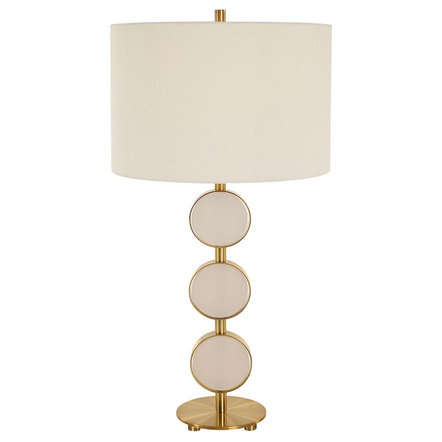 Uttermost - One Light Table Lamp - Three Rings - Brushed Brass- Union Lighting Luminaires Decor