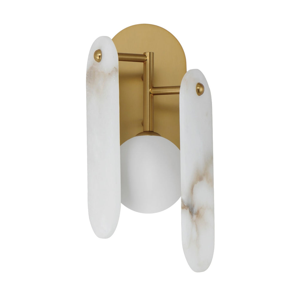 Studio M - LED Wall Sconce - Megalith - Stone - Natural Aged Brass- Union Lighting Luminaires Decor