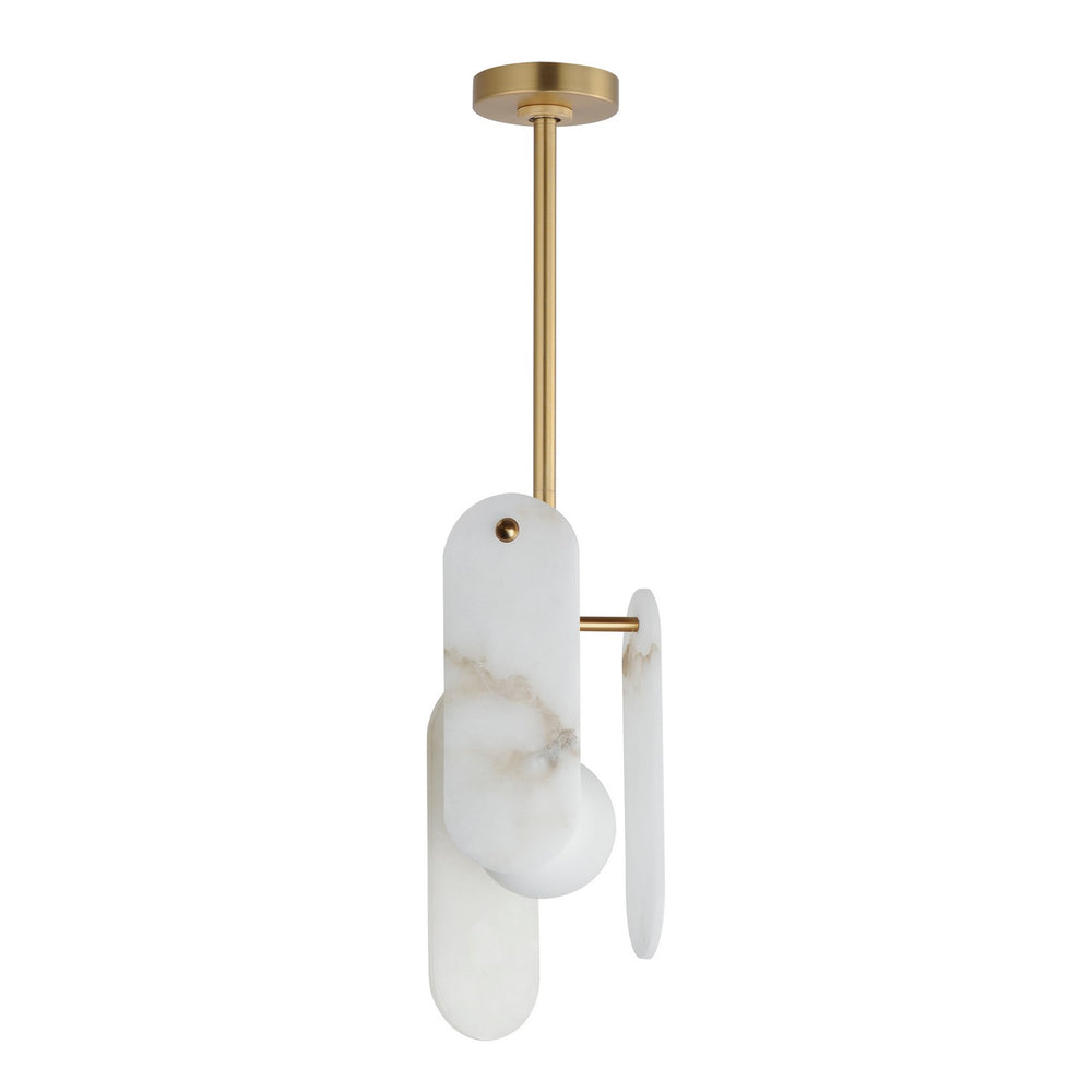Studio M - LED Pendant - Megalith - Stone - Natural Aged Brass- Union Lighting Luminaires Decor