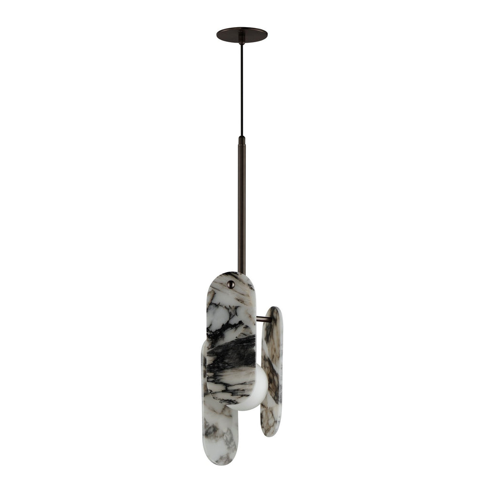 Studio M - LED Pendant - Megalith - Stone - Brushed Bronze- Union Lighting Luminaires Decor