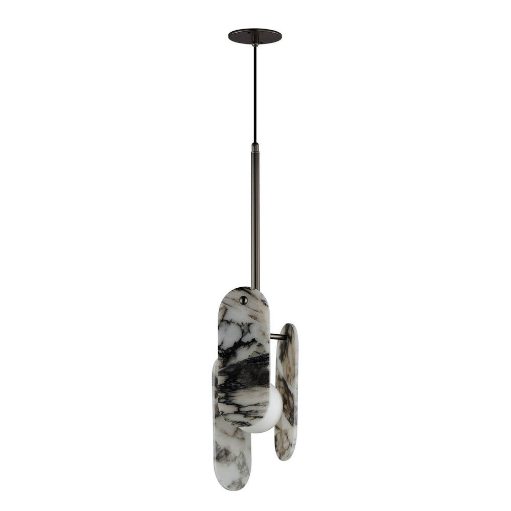 Studio M - LED Pendant - Megalith - Stone - Gunmetal- Union Lighting Luminaires Decor
