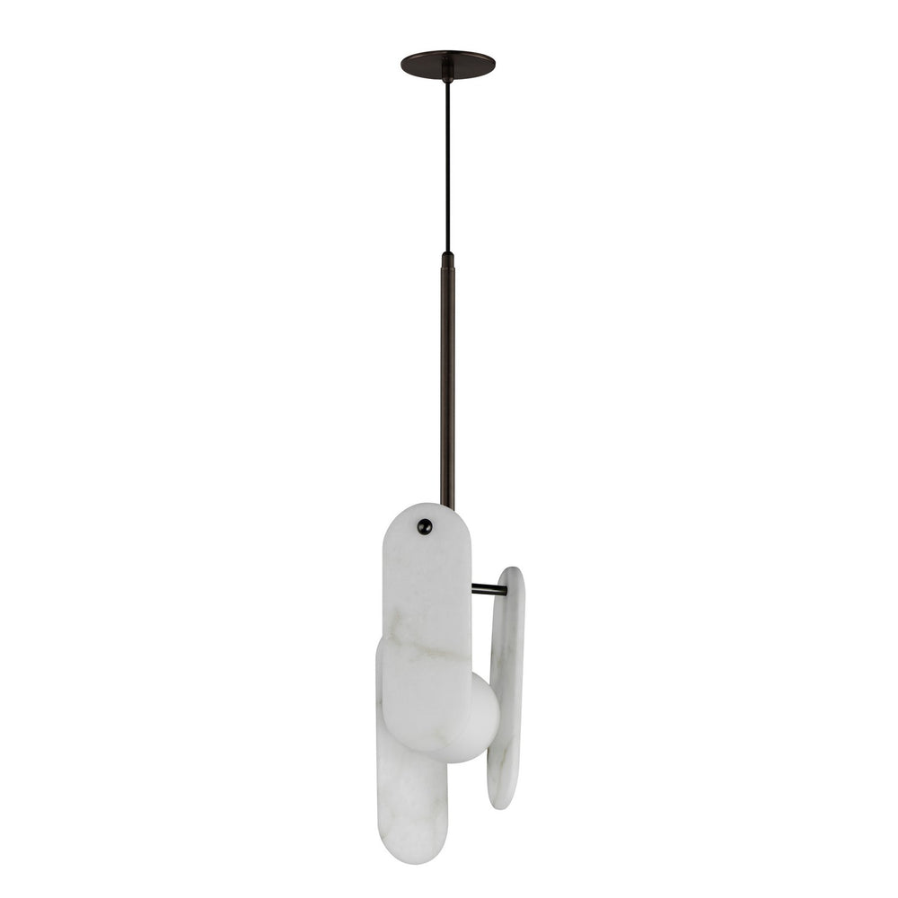 Studio M - LED Pendant - Megalith - Stone - Brushed Bronze- Union Lighting Luminaires Decor