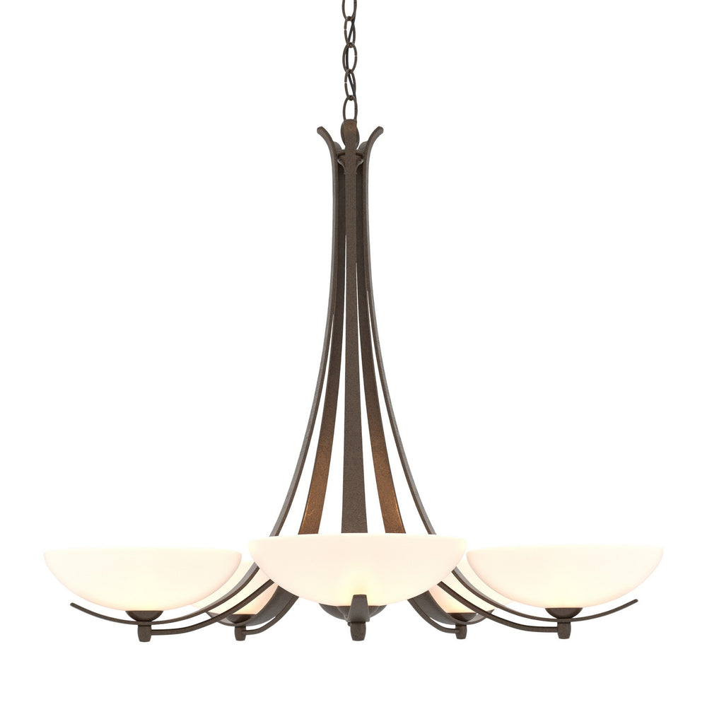 Hubbardton Forge - Five Light Chandelier - Aegis - Bronze- Union Lighting Luminaires Decor