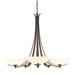 Hubbardton Forge - Five Light Chandelier - Aegis - Bronze- Union Lighting Luminaires Decor