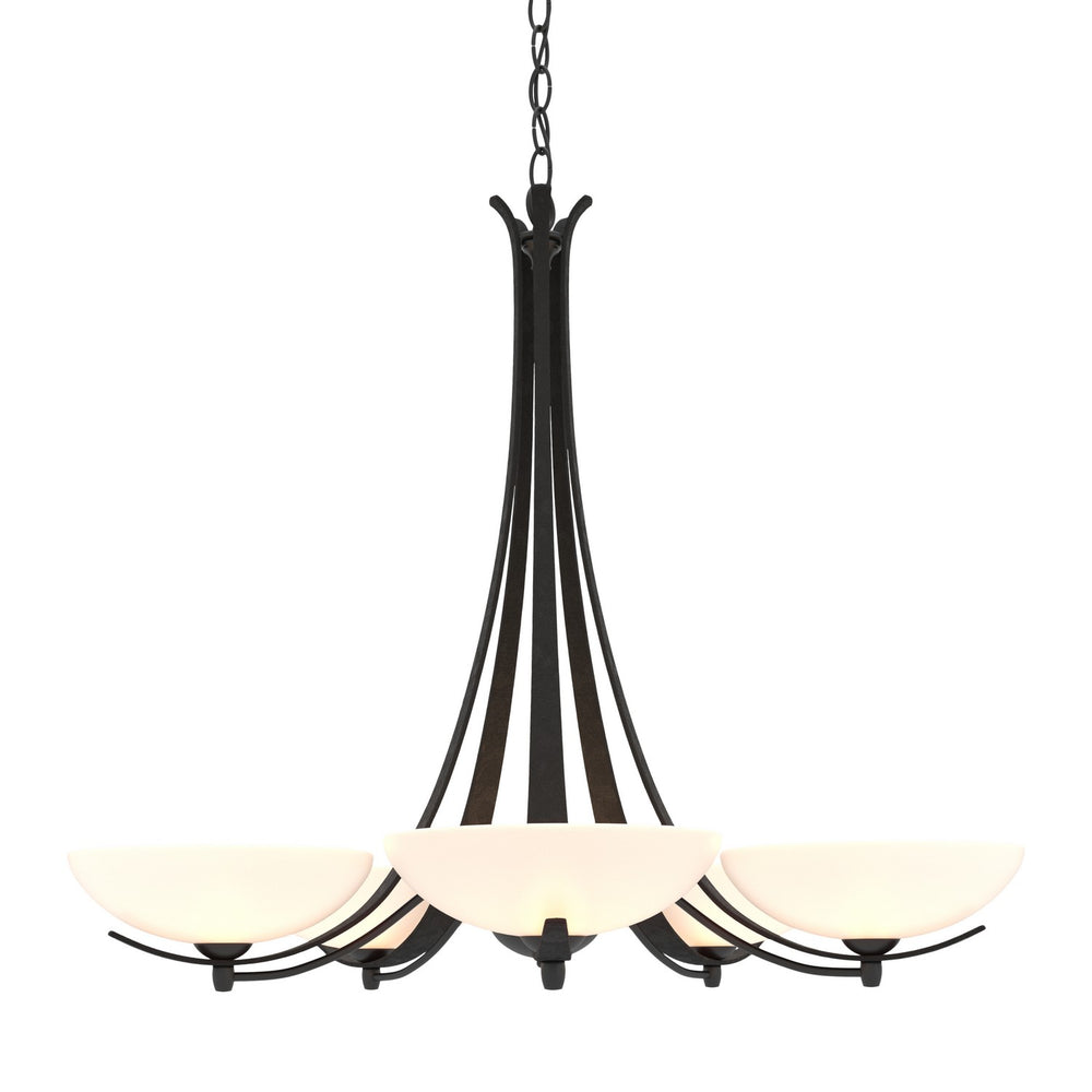 Hubbardton Forge - Five Light Chandelier - Aegis - Black- Union Lighting Luminaires Decor