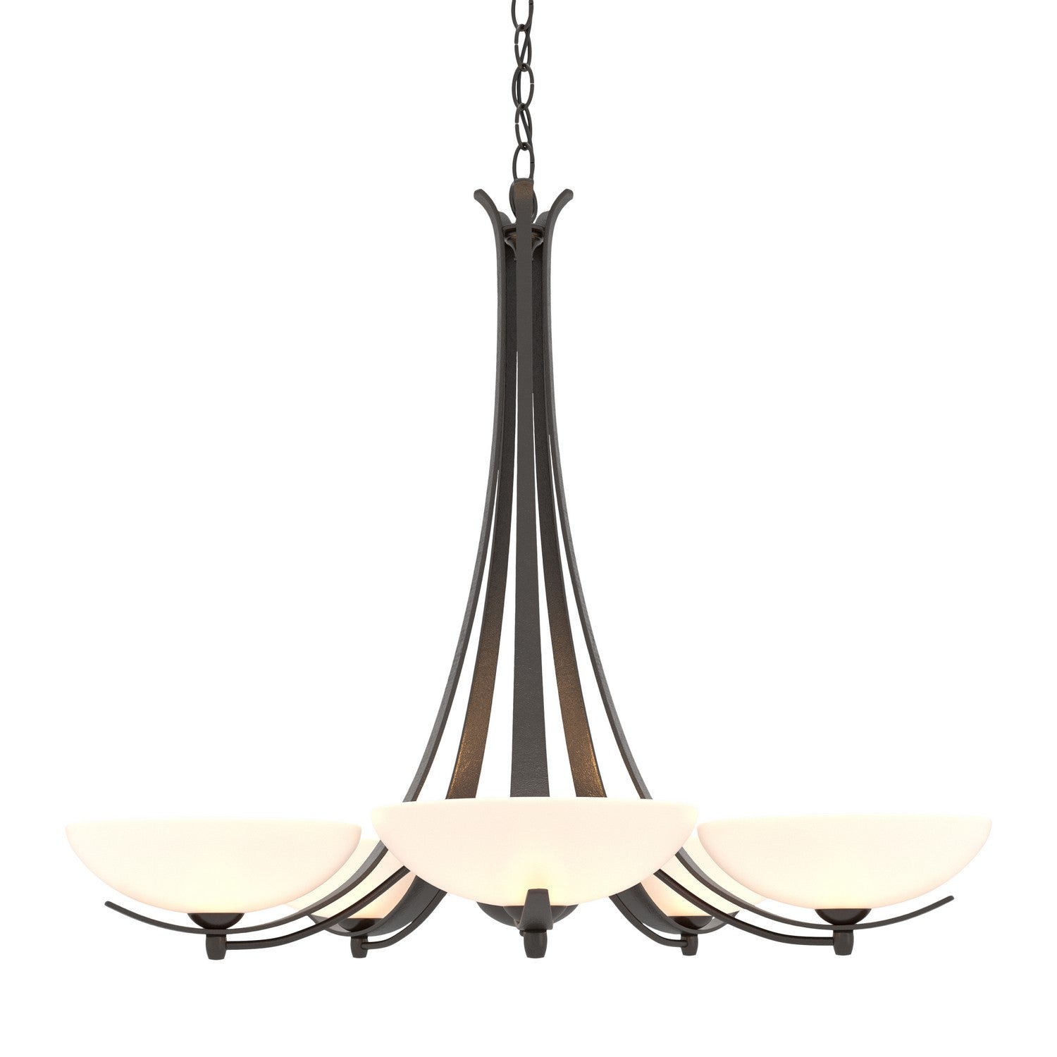 Hubbardton Forge - Five Light Chandelier - Aegis - Oil Rubbed Bronze- Union Lighting Luminaires Decor