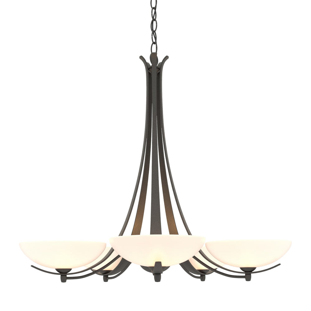 Hubbardton Forge - Five Light Chandelier - Aegis - Natural Iron- Union Lighting Luminaires Decor