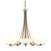 Hubbardton Forge - Five Light Chandelier - Aegis - Soft Gold- Union Lighting Luminaires Decor