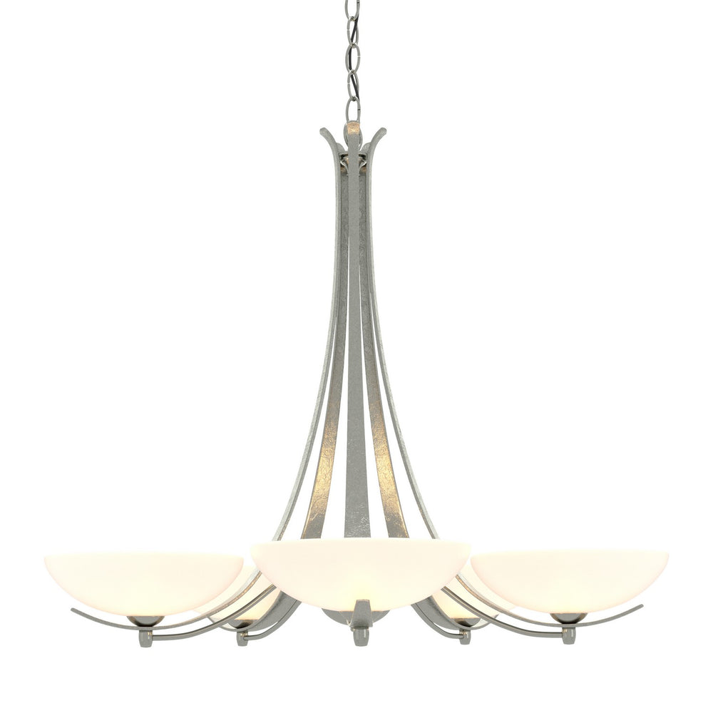 Hubbardton Forge - Five Light Chandelier - Aegis - Sterling- Union Lighting Luminaires Decor