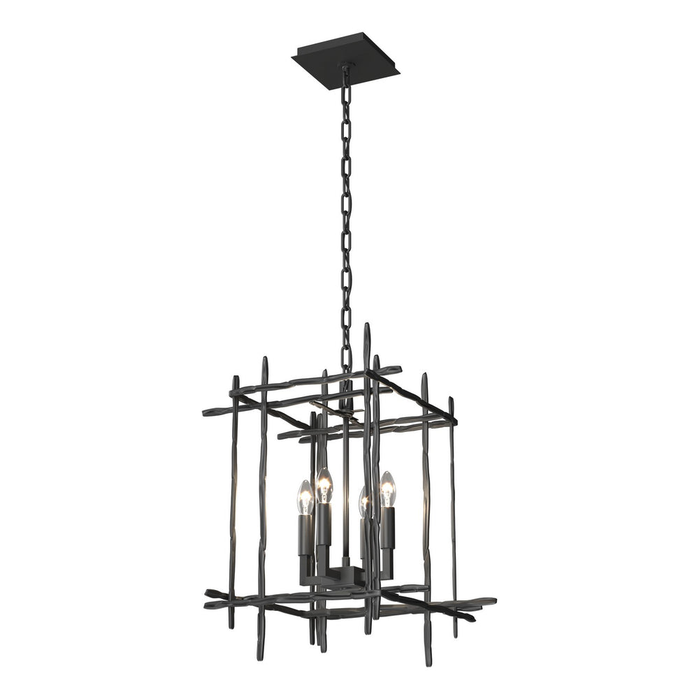 Hubbardton Forge - Four Light Chandelier - Tura - Black- Union Lighting Luminaires Decor