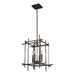 Hubbardton Forge - Four Light Chandelier - Tura - Oil Rubbed Bronze- Union Lighting Luminaires Decor