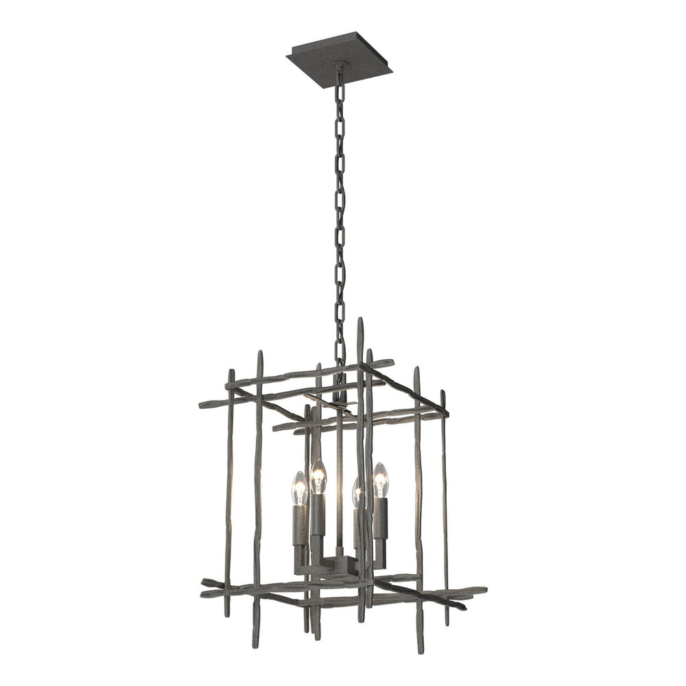Hubbardton Forge - Four Light Chandelier - Tura - Natural Iron- Union Lighting Luminaires Decor