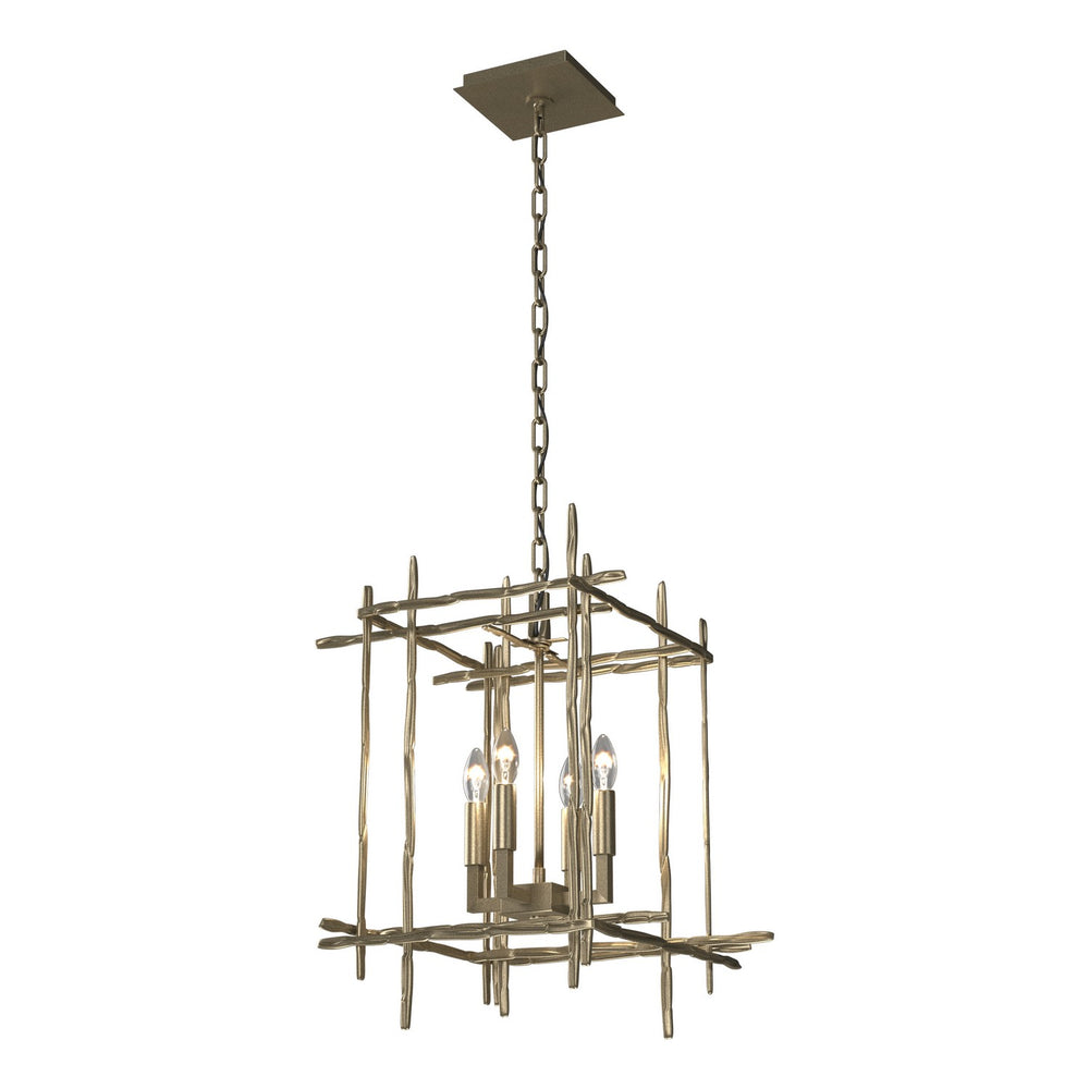 Hubbardton Forge - Four Light Chandelier - Tura - Soft Gold- Union Lighting Luminaires Decor