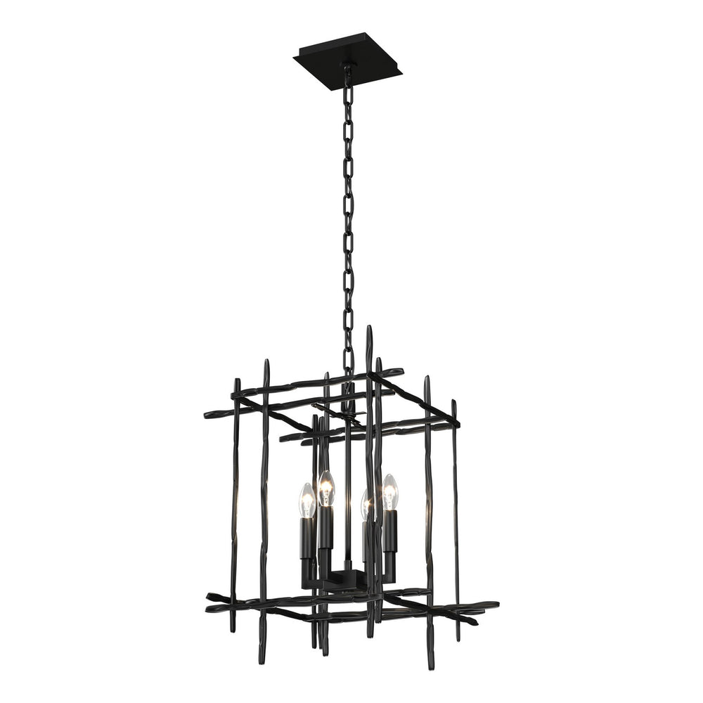Hubbardton Forge - Four Light Chandelier - Tura - Ink- Union Lighting Luminaires Decor