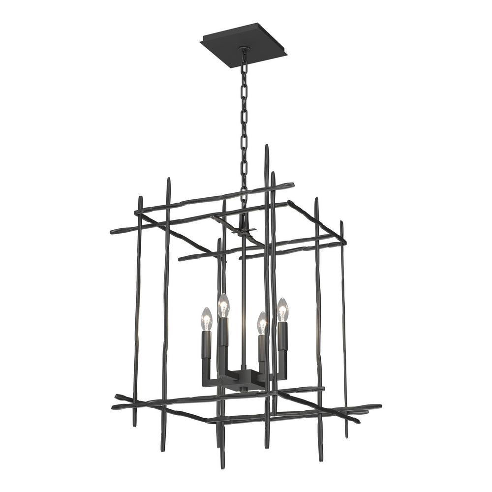 Hubbardton Forge - Four Light Chandelier - Tura - Black- Union Lighting Luminaires Decor