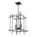 Hubbardton Forge - Four Light Chandelier - Tura - Black- Union Lighting Luminaires Decor