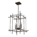 Hubbardton Forge - Four Light Chandelier - Tura - Oil Rubbed Bronze- Union Lighting Luminaires Decor