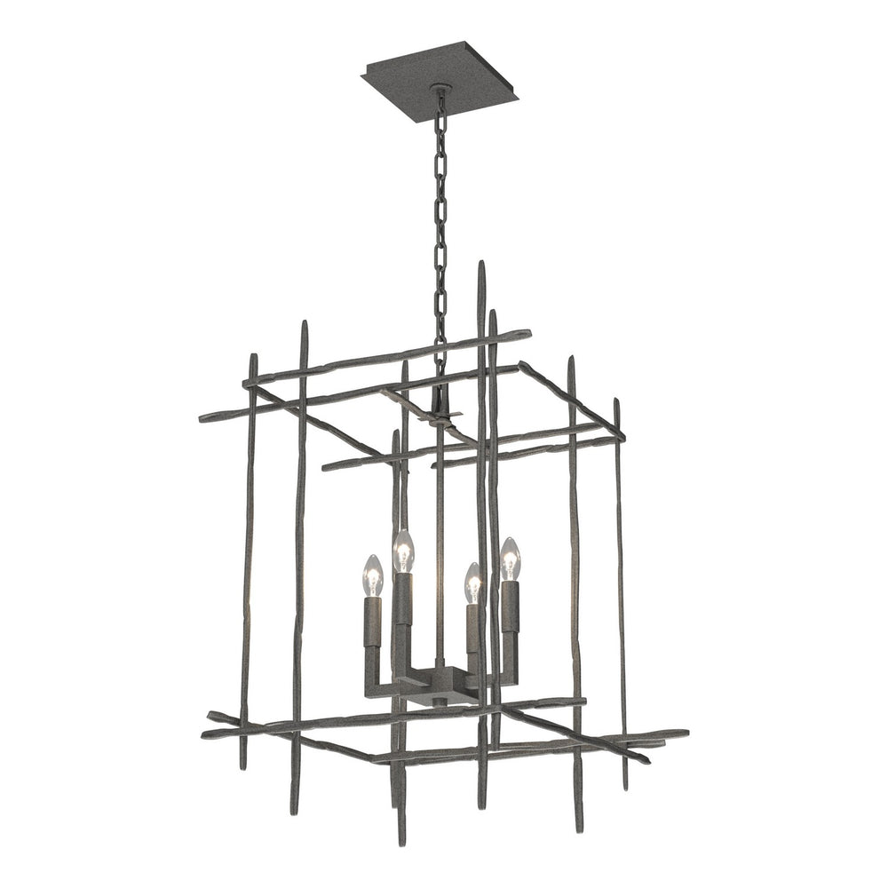 Hubbardton Forge - Four Light Chandelier - Tura - Natural Iron- Union Lighting Luminaires Decor