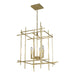 Hubbardton Forge - Four Light Chandelier - Tura - Modern Brass- Union Lighting Luminaires Decor
