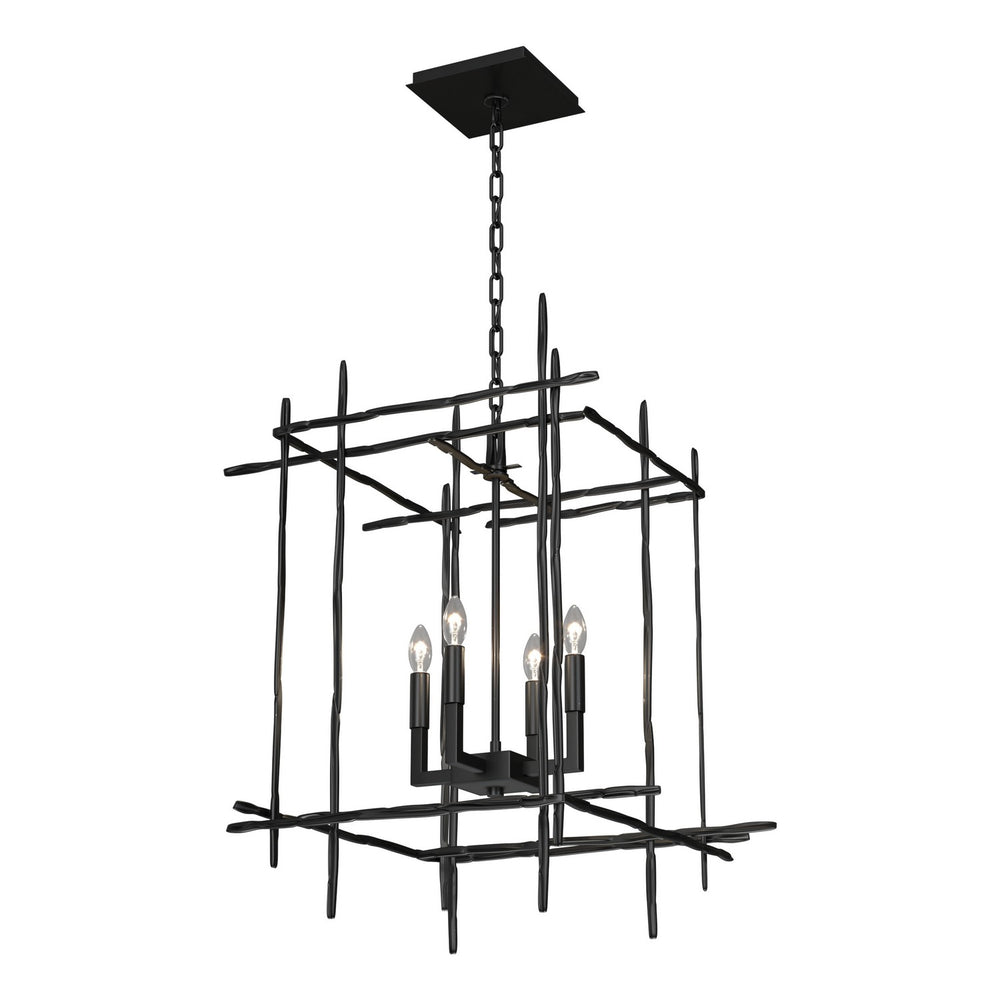 Hubbardton Forge - Four Light Chandelier - Tura - Ink- Union Lighting Luminaires Decor