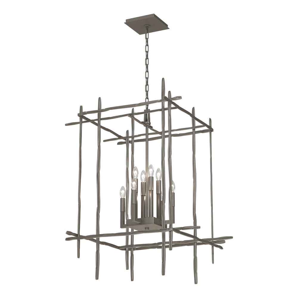 Hubbardton Forge - Eight Light Chandelier - Tura - Dark Smoke- Union Lighting Luminaires Decor