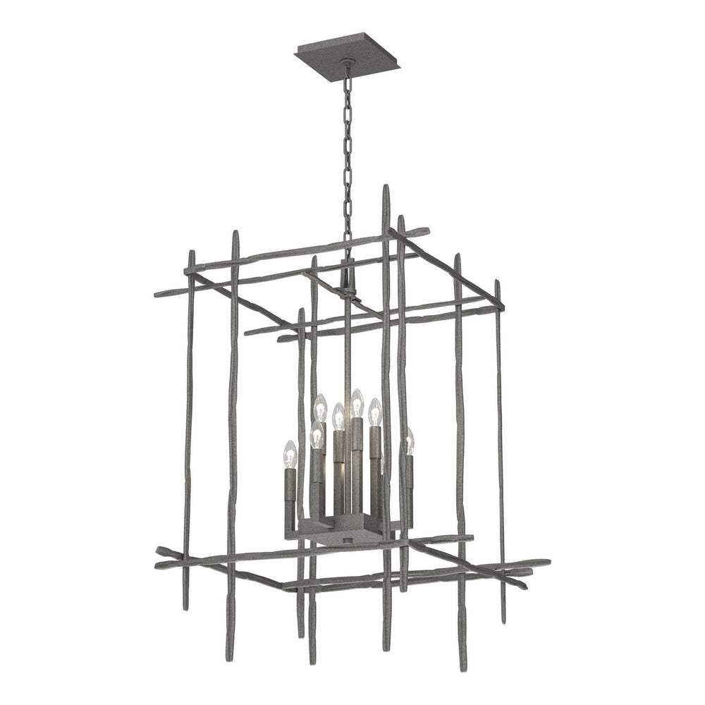 Hubbardton Forge - Eight Light Chandelier - Tura - Natural Iron- Union Lighting Luminaires Decor