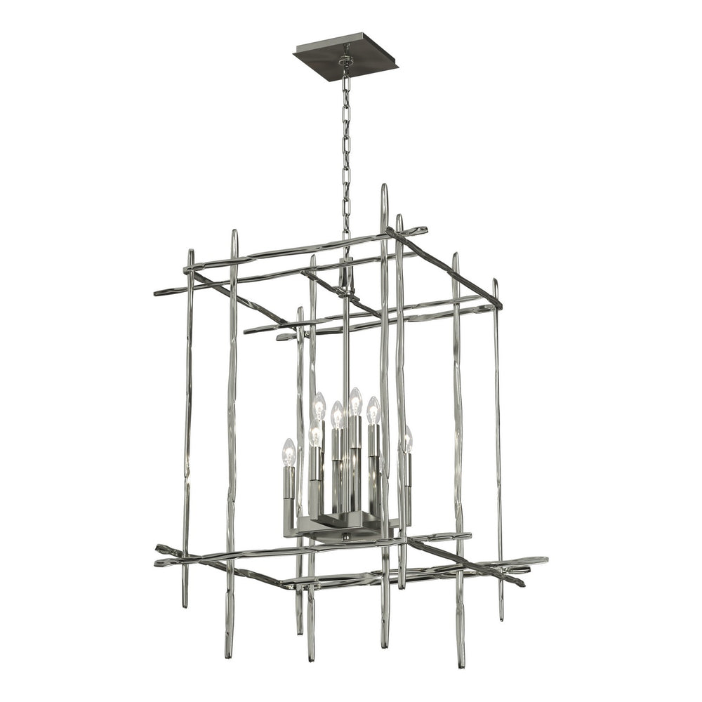 Hubbardton Forge - Eight Light Chandelier - Tura - Sterling- Union Lighting Luminaires Decor