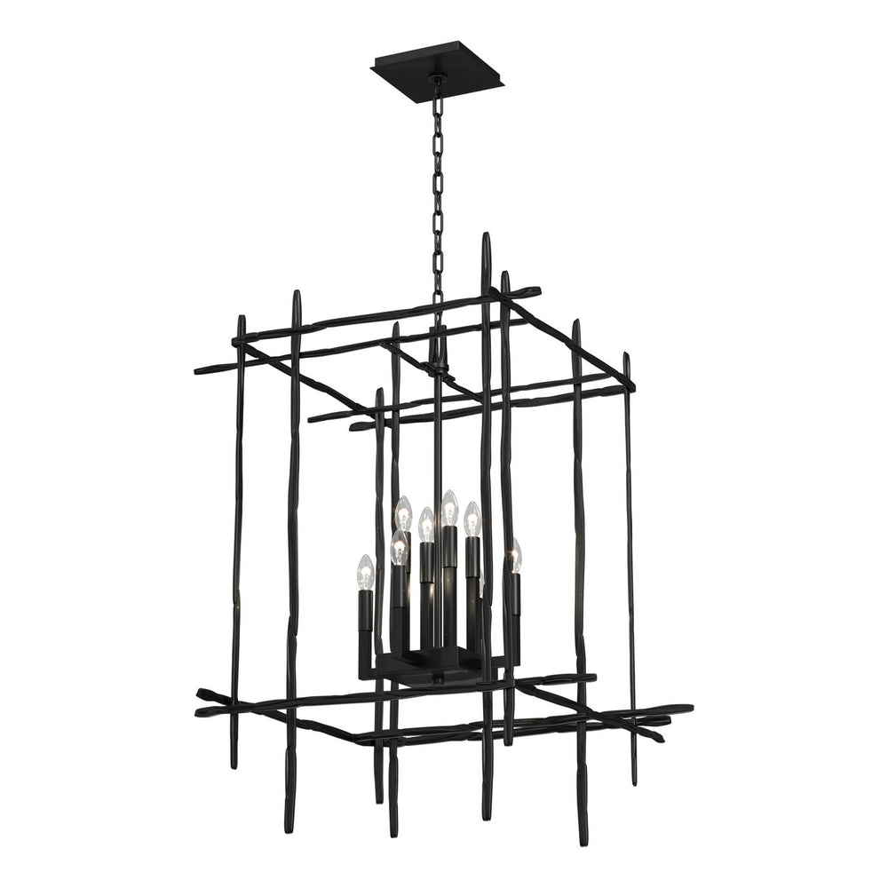 Hubbardton Forge - Eight Light Chandelier - Tura - Ink- Union Lighting Luminaires Decor