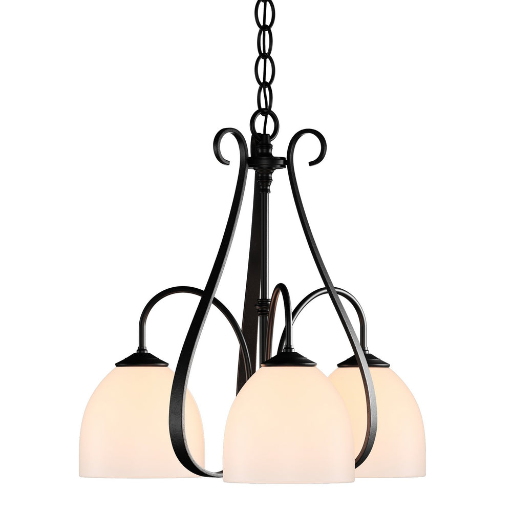 Hubbardton Forge - Three Light Chandelier - Sweeping Taper - Black- Union Lighting Luminaires Decor