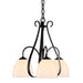 Hubbardton Forge - Three Light Chandelier - Sweeping Taper - Black- Union Lighting Luminaires Decor