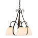 Hubbardton Forge - Three Light Chandelier - Sweeping Taper - Oil Rubbed Bronze- Union Lighting Luminaires Decor