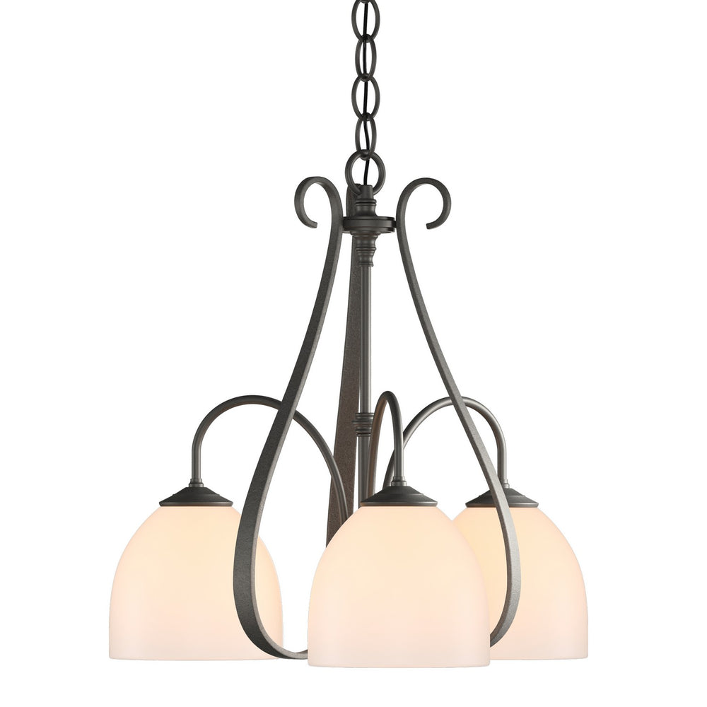 Hubbardton Forge - Three Light Chandelier - Sweeping Taper - Natural Iron- Union Lighting Luminaires Decor