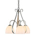Hubbardton Forge - Three Light Chandelier - Sweeping Taper - Vintage Platinum- Union Lighting Luminaires Decor