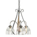 Hubbardton Forge - Three Light Chandelier - Sweeping Taper - Vintage Platinum- Union Lighting Luminaires Decor