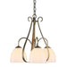 Hubbardton Forge - Three Light Chandelier - Sweeping Taper - Soft Gold- Union Lighting Luminaires Decor