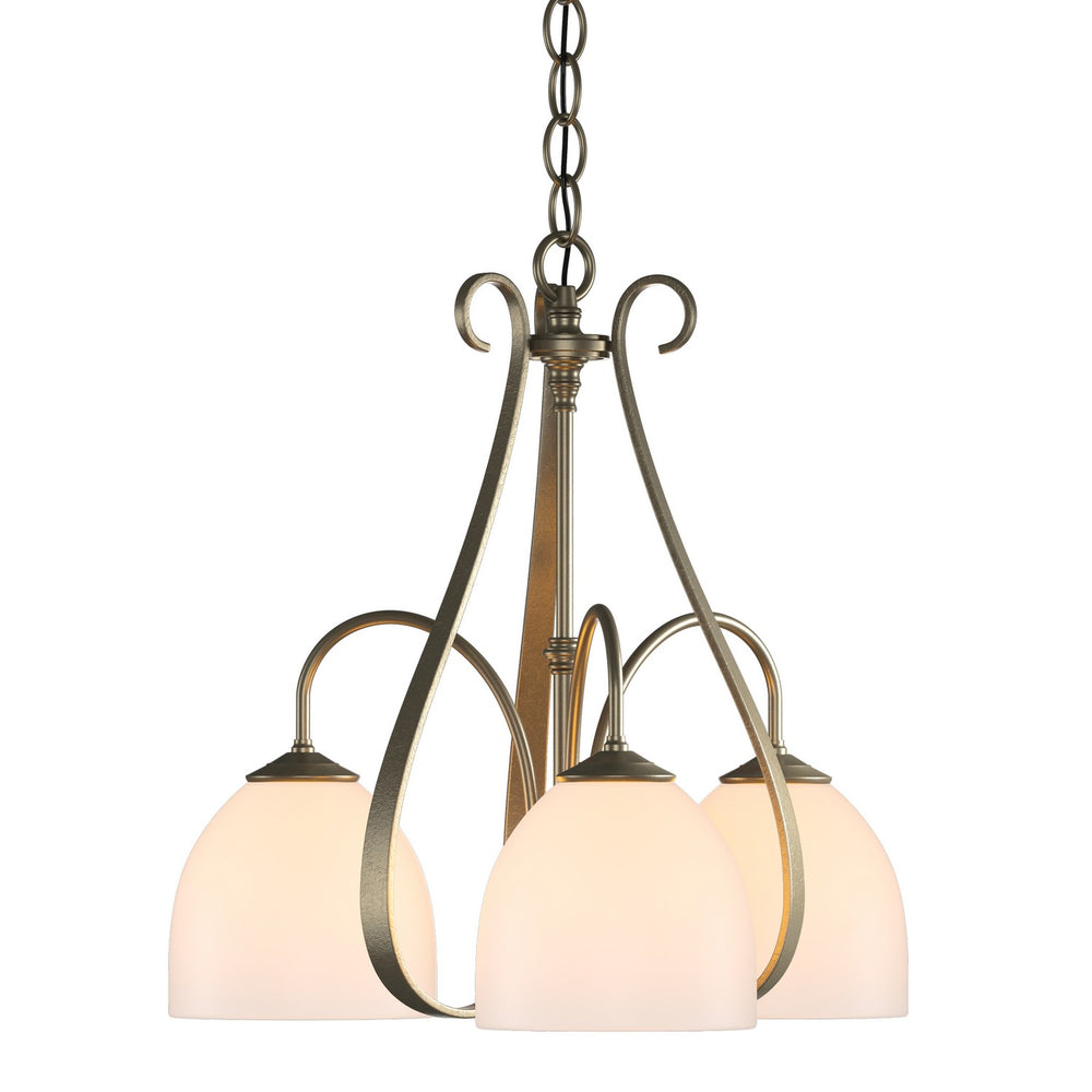 Hubbardton Forge - Three Light Chandelier - Sweeping Taper - Soft Gold- Union Lighting Luminaires Decor