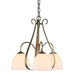 Hubbardton Forge - Three Light Chandelier - Sweeping Taper - Soft Gold- Union Lighting Luminaires Decor