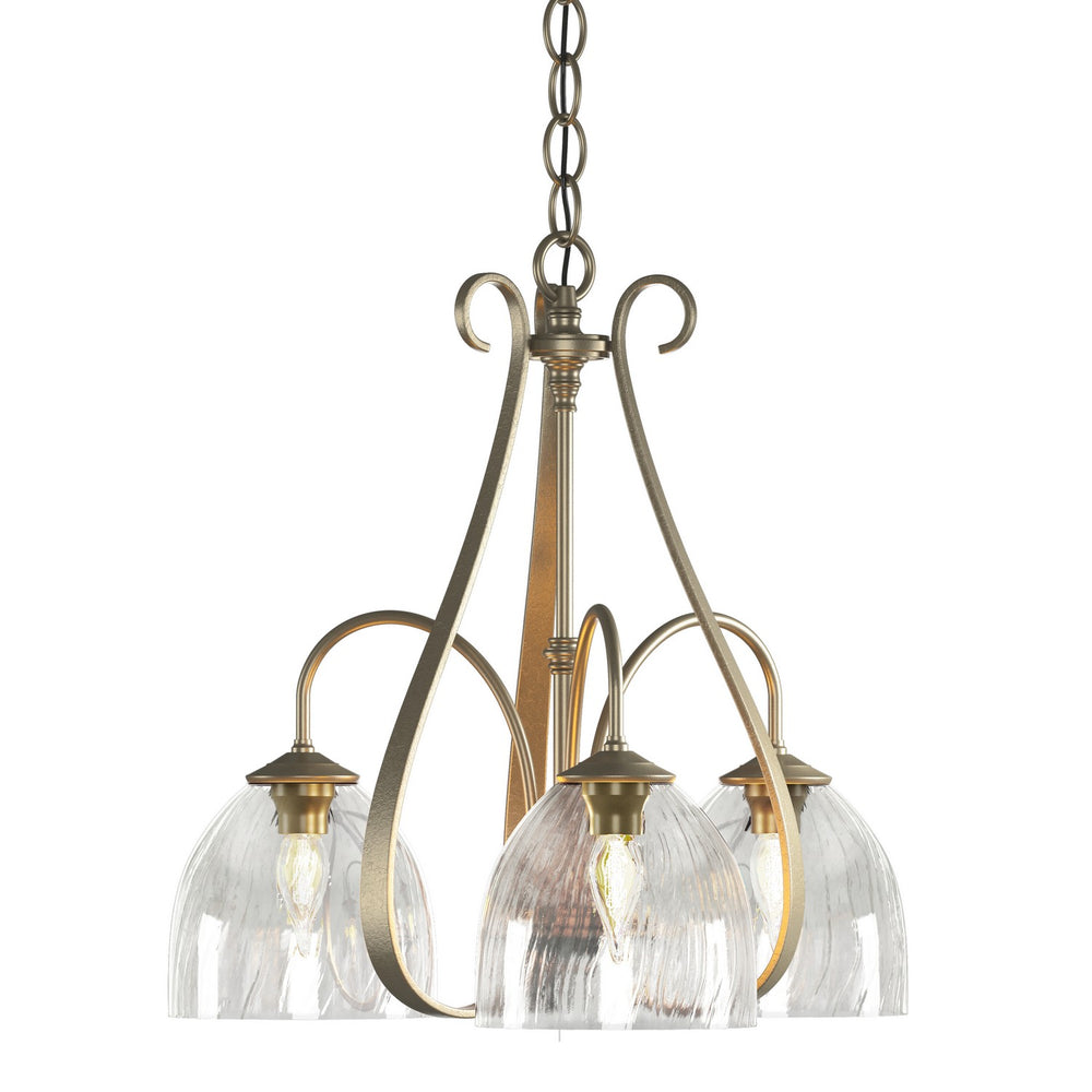 Hubbardton Forge - Three Light Chandelier - Sweeping Taper - Soft Gold- Union Lighting Luminaires Decor