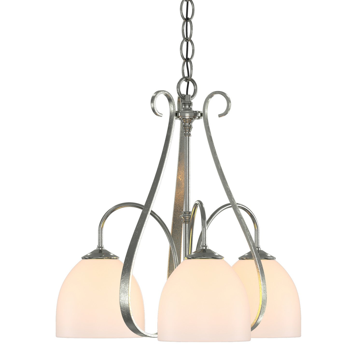 Hubbardton Forge - Three Light Chandelier - Sweeping Taper - Sterling- Union Lighting Luminaires Decor
