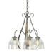 Hubbardton Forge - Three Light Chandelier - Sweeping Taper - Sterling- Union Lighting Luminaires Decor