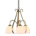 Hubbardton Forge - Three Light Chandelier - Sweeping Taper - Modern Brass- Union Lighting Luminaires Decor