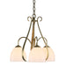 Hubbardton Forge - Three Light Chandelier - Sweeping Taper - Modern Brass- Union Lighting Luminaires Decor