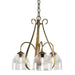 Hubbardton Forge - Three Light Chandelier - Sweeping Taper - Modern Brass- Union Lighting Luminaires Decor