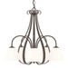 Hubbardton Forge - Five Light Chandelier - Sweeping Taper - Bronze- Union Lighting Luminaires Decor